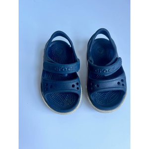 Crocs Crocband II Sandal Strappy Size c 4 Navy Blue Red White‎ Adjustable
